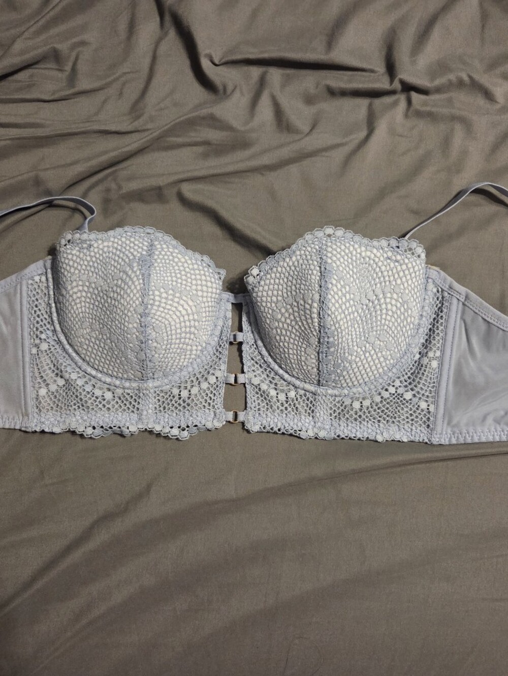 NWOT Adore Me Light Blue Lace Balconette Bra - Picture 6 of 7